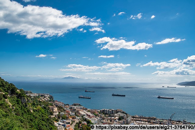 Der Blick auf das Mittelmeer von Gibraltar